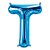 Balão de Festa Microfoil 34" 86cm - Letra T Azul - 1 unidade - Qualatex Outlet - Rizzo - Imagem 1