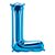 Balão de Festa Microfoil 34" 86cm - Letra L Azul - 1 unidade - Qualatex Outlet - Rizzo - Imagem 1