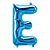 Balão de Festa Microfoil 34" 86cm - Letra E Azul - 1 unidade - Qualatex Outlet - Rizzo - Imagem 1
