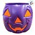Mini Baldinho de Halloween com Alça - Abóbora - Roxo com olhos Laranjas - 1 unidade - Rizzo - Imagem 2