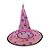 Chapéu de Bruxa Transparente Rosa - Aranha Colorida - Halloween - 1 unidade - Rizzo - Imagem 1