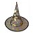 Chapéu de Bruxa Transparente Preto - Fantasmas Dourada - Halloween - 1 unidade - Rizzo - Imagem 1