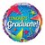 Balão de Festa Microfoil 18" 45cm - Redondo Congrats Graduate Estrela - 1 unidade - Qualatex Outlet - Rizzo - Imagem 1