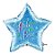 Balão de Festa Microfoil 36" 91cm - Estrela Welcome Baby Boy Azul - 1 unidade - Qualatex Outlet - Rizzo - Imagem 1