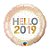 Balão de Festa Microfoil 18" 45cm - Redondo Hello 2019 - 1 unidade - Qualatex Outlet - Rizzo - Imagem 1
