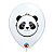 Balão de Festa Látex Liso Decorado - Urso Panda Branco - 5" 12cm - 100 unidades - Qualatex Outlet - Rizzo - Imagem 1