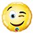 Balão de Festa Microfoil 9" 22cm - Redondo Emoji Piscando - 1 unidade - Qualatex Outlet - Rizzo - Imagem 1