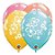 Balão de Festa Látex Liso Decorado - Botões de Flores Sortidos - 11" 27cm - 50 unidades - Qualatex Outlet - Rizzo - Imagem 1