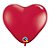 Balão de Festa Látex Liso - Coração Vermelho - 3' 90cm - 2 unidades - Qualatex Outlet - Rizzo - Imagem 1