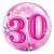 Balão de Festa Bubble 22" 55cm - Número 30 Rosa - 1 unidade - Qualatex Outlet - Rizzo - Imagem 1