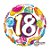 Balão de Festa Microfoil 18" 45cm - Redondo Número 18 Bolinhas - 1 unidade - Qualatex Outlet - Rizzo - Imagem 1