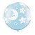 Balão de Festa Látex Liso Decorado - Lua e Estrela Azul - 30" 76cm - 2 unidades - Qualatex Outlet - Rizzo - Imagem 1