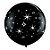 Balão de Festa Látex Liso Decorado - Espirais Preto - 3' 90cm - 2 unidades - Qualatex Outlet - Rizzo - Imagem 1