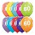 Balão de Festa Látex Liso Decorado - Número 60 Sortidos - 11" 27cm - 6 unidades - Qualatex Outlet - Rizzo - Imagem 1
