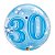 Balão de Festa Bubble 22" 55cm - Número 30 Explosão Azul - 1 unidade - Qualatex Outlet - Rizzo - Imagem 1