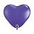 Balão de Festa Látex Liso - Coração Roxo Quartzo - 6" 15cm - 100 unidades - Qualatex Outlet - Rizzo - Imagem 1
