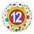 Balão de Festa Microfoil 18" 45cm - Redondo Número 12 Bolinhas - 1 unidade - Qualatex Outlet - Rizzo - Imagem 1
