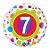 Balão de Festa Microfoil 18" 45cm - Redondo Número 7 Bolinhas - 1 unidade - Qualatex Outlet - Rizzo - Imagem 1