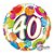 Balão de Festa Microfoil 18" 45cm - Redondo Número 40 Bolinhas - 1 unidade - Qualatex Outlet - Rizzo - Imagem 1