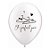 Balão de Festa Látex Liso Decorado - A Perfect Pair! Branco - 11" 27cm - 50 unidades - Qualatex Outlet - Rizzo - Imagem 1