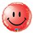 Balão de Festa Microfoil 18" 45cm - Carinha Sorrindo Vermelho - 1 unidade - Qualatex Outlet - Rizzo - Imagem 1