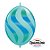 Balão de Festa Látex Liso Q-Link - Azul Caribe Listras Onduladas Azul - 12" 30cm - 50 unidades - Qualatex Outlet - Rizzo - Imagem 1