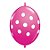 Balão de Festa Látex Liso Q-Link - Pontos Dots Cereja - 12" 30cm - 50 unidades - Qualatex Outlet - Rizzo - Imagem 1