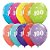 Balão de Festa Látex Liso Decorado - Número 100 Sortido - 11" 27cm - 6 unidades - Qualatex Outlet - Rizzo - Imagem 1