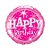 Balão de Festa Microfoil 36" 91cm - Redondo Rosa Birthday! Brilho - 1 unidade - Qualatex Outlet - Rizzo - Imagem 1