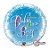 Balão de Festa Microfoil 9" 22cm - Redondo Welcome Baby Boy! Estrelas - 1 unidade - Qualatex Outlet - Rizzo - Imagem 1