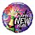 Balão de Festa Microfoil 18" 45cm - Redondo Happy New Year! Hooray! - 1 unidade - Qualatex Outlet - Rizzo - Imagem 1