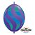 Balão de Festa Látex Liso Q-Link - Violeta Listras Onduladas Azuis - 12" 30cm - 50 unidades - Qualatex Outlet - Rizzo - Imagem 1