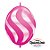 Balão de Festa Látex Liso Q-Link - Cereja Listras Onduladas Brancas - 12" 30cm - 50 unidades - Qualatex Outlet - Rizzo - Imagem 1