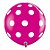 Balão de Festa Látex Liso Decorado - Pontos Polka Cereja - 3' 90cm - 2 unidades - Qualatex Outlet - Rizzo - Imagem 1