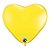Balão de Festa Látex Liso - Coração Amarelo - 6" 15cm - 100 unidades - Qualatex Outlet - Rizzo - Imagem 1