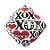 Balão de Festa Microfoil 18" 45cm - Diamante Xoxo, Love! Corações - 1 unidade - Qualatex Outlet - Rizzo - Imagem 1