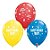 Balão de Festa Látex Liso Decorado - Happy Birthday Boy! Sortido - 11" 27cm - 6 unidades - Qualatex Outlet - Rizzo - Imagem 1
