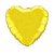 Balão de Festa Microfoil 18" 45cm - Coração Amarelo Cítrino Metalizado - 1 unidade - Qualatex Outlet - Rizzo - Imagem 1