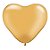 Balão de Festa Látex Liso - Coração Ouro - 6" 15cm - 100 unidades - Qualatex Outlet - Rizzo - Imagem 1