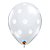 Balão de Festa Látex Liso Decorado - Pontos Polka Transparente - 5" 12cm - 100 unidades - Qualatex Outlet - Rizzo - Imagem 1