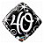 Balão de Festa Microfoil 18" 45cm - Diamante Número 40 Faisca e Espirais - 1 unidade - Qualatex Outlet - Rizzo - Imagem 1