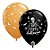 Balão de Festa Látex Liso Decorado - Happy Halloween! Laranja/Preto - 11" 27cm - 50 unidades - Qualatex Outlet - Rizzo - Imagem 1