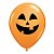 Balão de Festa Látex Liso Decorado - Abóbora Divertida - 11" 27cm - 50 unidades - Qualatex Outlet - Rizzo - Imagem 1
