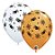 Balão de Festa Látex Liso Decorado - Aranhas e Teias Branco/Laranja - 11" 27cm - 50 unidades - Qualatex Outlet - Rizzo - Imagem 1