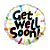 Balão de Festa Microfoil 4" 10cm - Redondo Get Well Soon! Vistoso - 1 unidade - Qualatex Outlet - Rizzo - Imagem 1