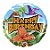 Balão de Festa Microfoil 9" 22cm - Redondo Happy Birthday! Dinossauros - 1 unidade - Qualatex Outlet - Rizzo - Imagem 1