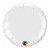 Balão de Festa Microfoil 9" 22cm - Redondo Branco Metalizado - 1 unidade - Qualatex Outlet - Rizzo - Imagem 1