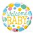 Balão de Festa Microfoil 4" 10cm - Redondo Welcome Baby! Bolinhas - 1 unidade - Qualatex Outlet - Rizzo - Imagem 1