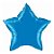 Balão de Festa Microfoil 20" 50cm - Estrela Azul Safira Metalizado - 1 unidade - Qualatex Outlet - Rizzo - Imagem 1