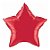 Balão de Festa Microfoil 20" 50cm - Estrela Vermelho Rubi Metalizado - 1 unidade - Qualatex Outlet - Rizzo - Imagem 1